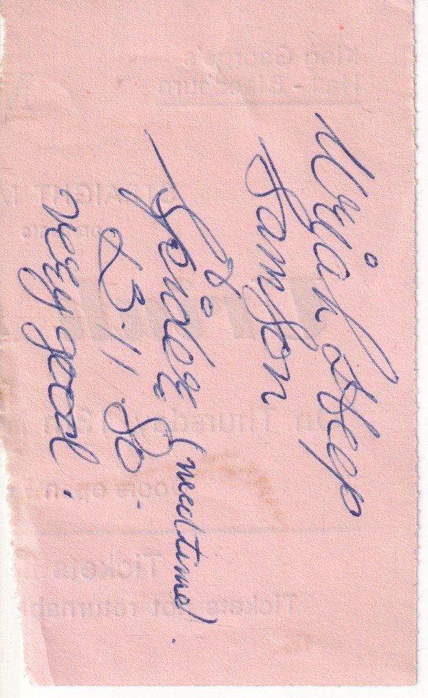 uriah heep / samson / spider - king george's hall blackburn 13th november 1980 - Ticket