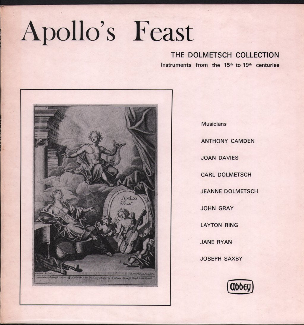 Anthony Camden / Joan Davies / Carl Dolmetsch / Jeanne Dolmetsch - Apollo's Feast - The Dolmetsch Collection - Instruments From The 15th To 19th Centuries - Lp