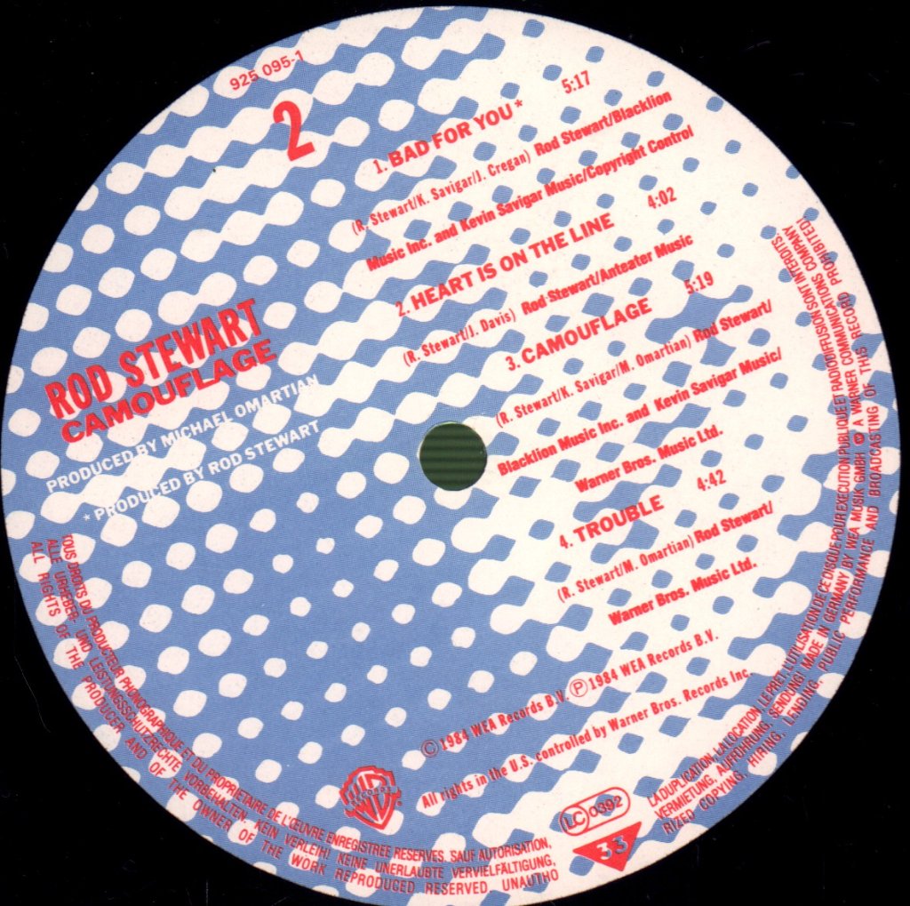 Rod Stewart - Camouflage - Lp
