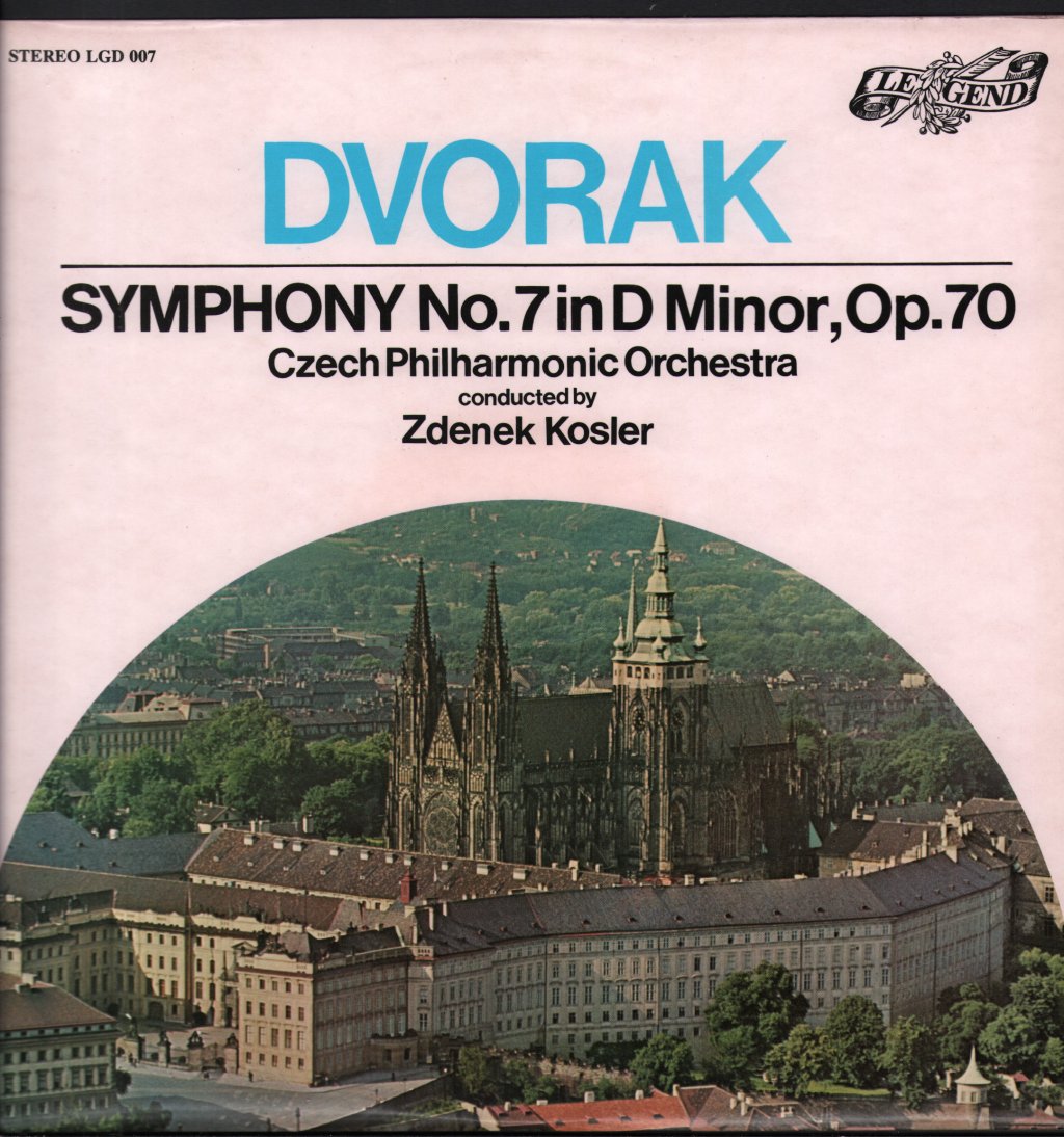 Czech Philharmonic Orchestra / Zdenek Kosler - Dvorak - Symphony No. 7 In D Minor, Op. 70 - Lp
