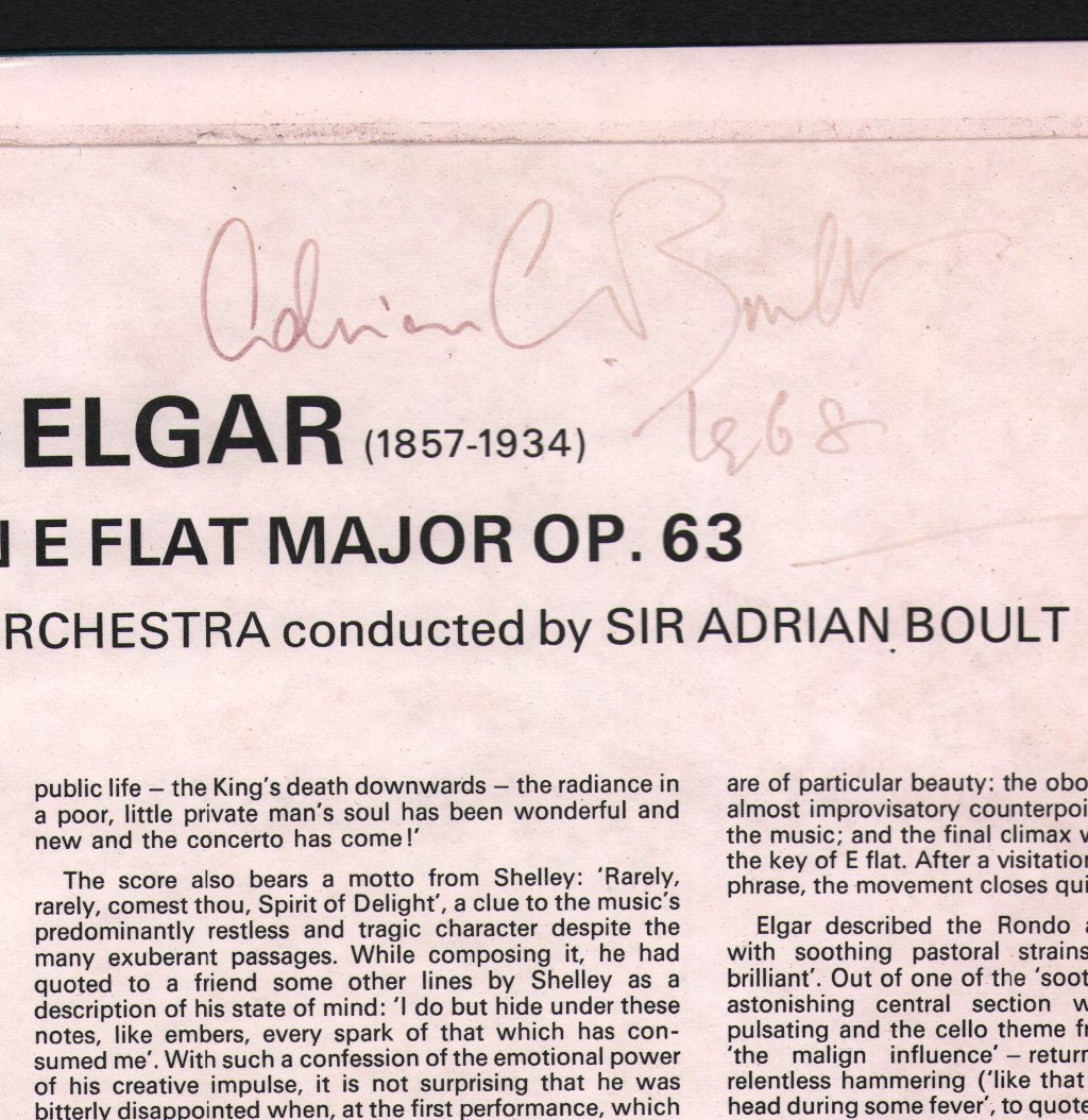 Sir Adrian Boult - Elgar - Symphony No.2 In E Flat - Lp