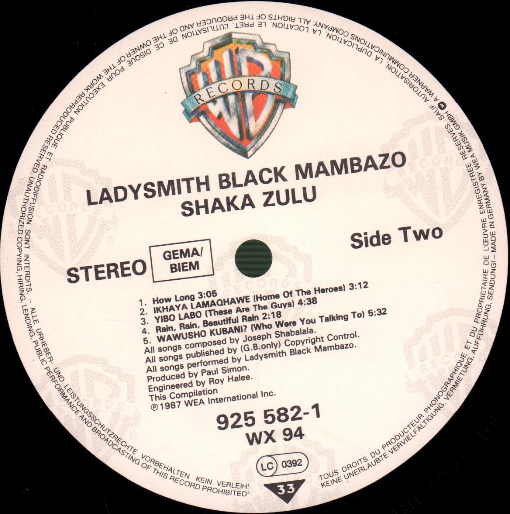 Ladysmith Black Mambazo - Shaka Zulu - Lp