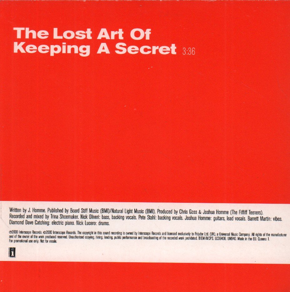 Queens Of The Stone Age - Lost Art Of Keeping A Secret - Cd