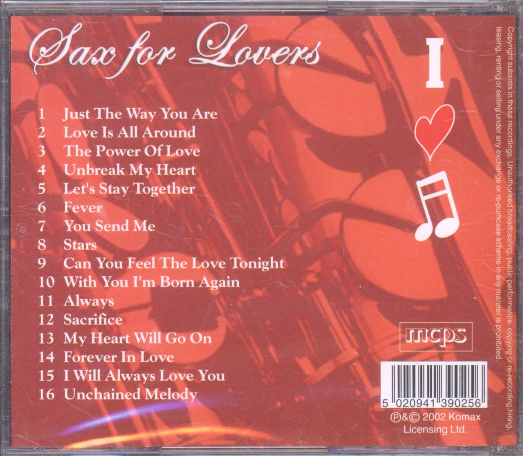 Various Artists - Sax For Lovers - Cd