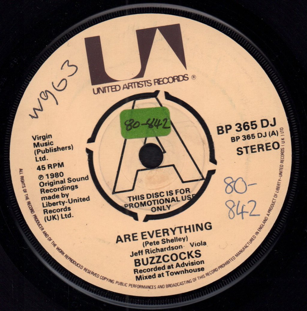 Buzzcocks - Are Everything - 7 Inch