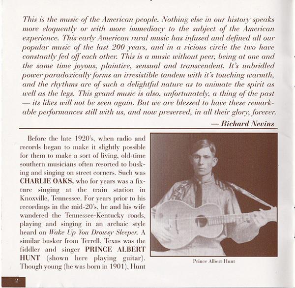 Various Artists - Times Ain't Like They Used To Be: Early American Rural Music. Classic Recordings Of The 1920’s And 30's. Vol. 1 - Cd
