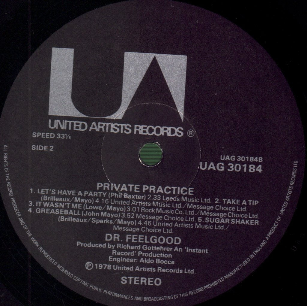 Dr. Feelgood - Private Practice - Lp