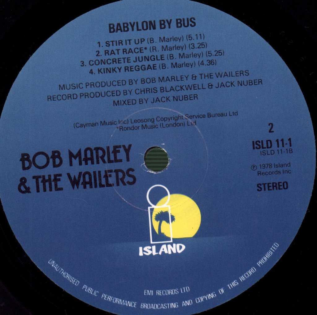 Bob Marley & The Wailers - Babylon By Bus - Double Lp