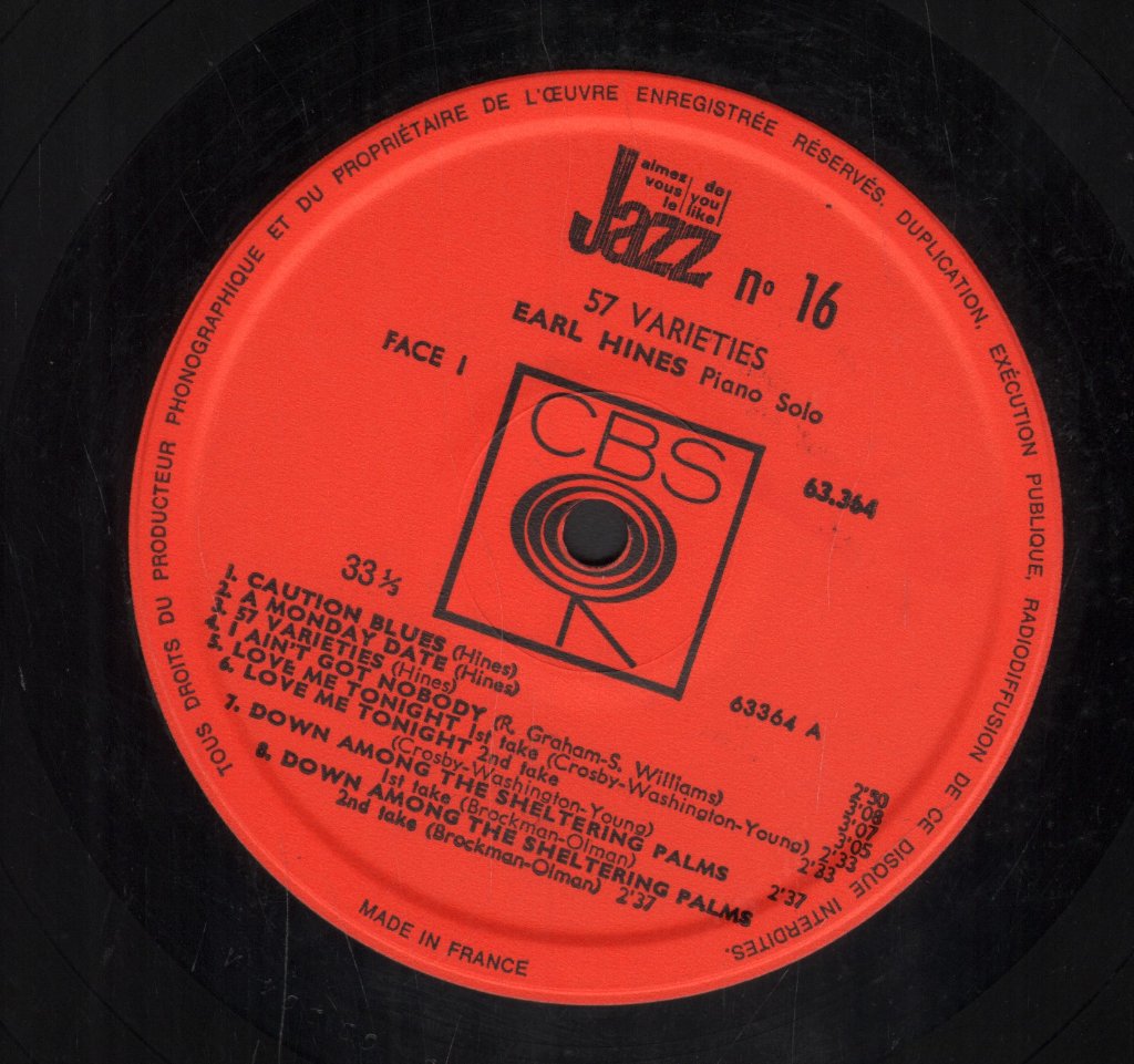 Earl Hines - 57 Varieties - Lp