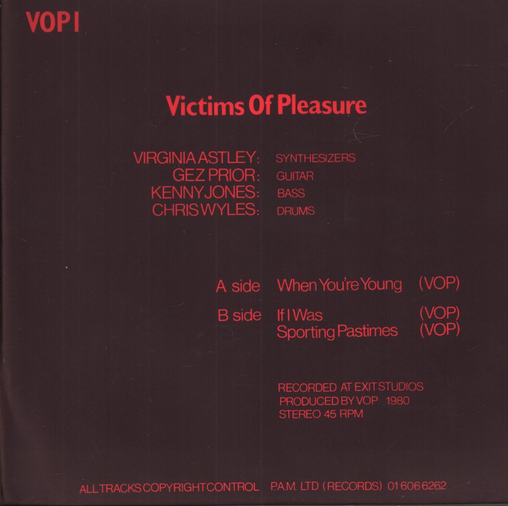 Victims Of Pleasure - When You're Young - 7 Inch