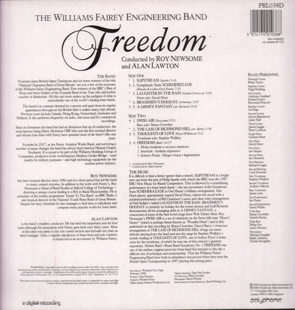 Williams Fairey Engineering Band - Freedom - Lp