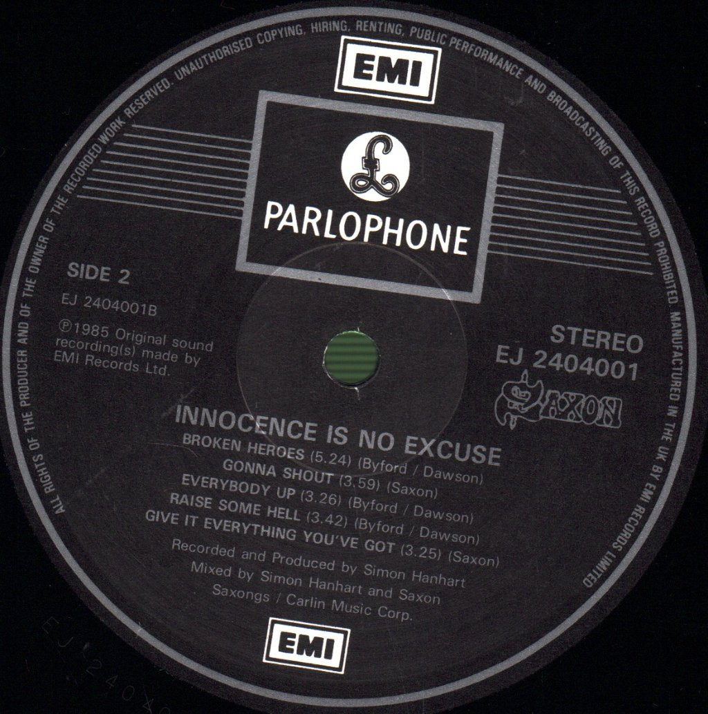 Saxon - Innocence Is No Excuse - Lp