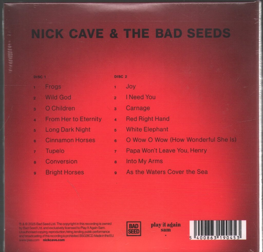 Nick Cave And The Bad Seeds - Live God - Double Cd