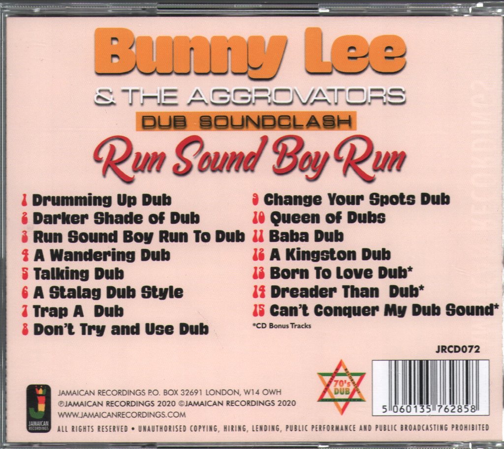 Bunny Lee - Run Sound Boy Run (Dub Soundclash) - Cd