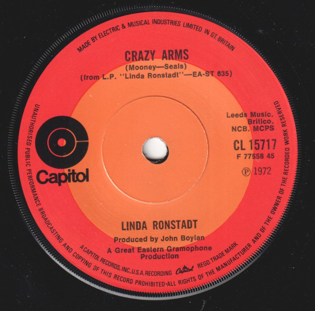 Linda Ronstadt - Rock Me On The Water - 7 Inch
