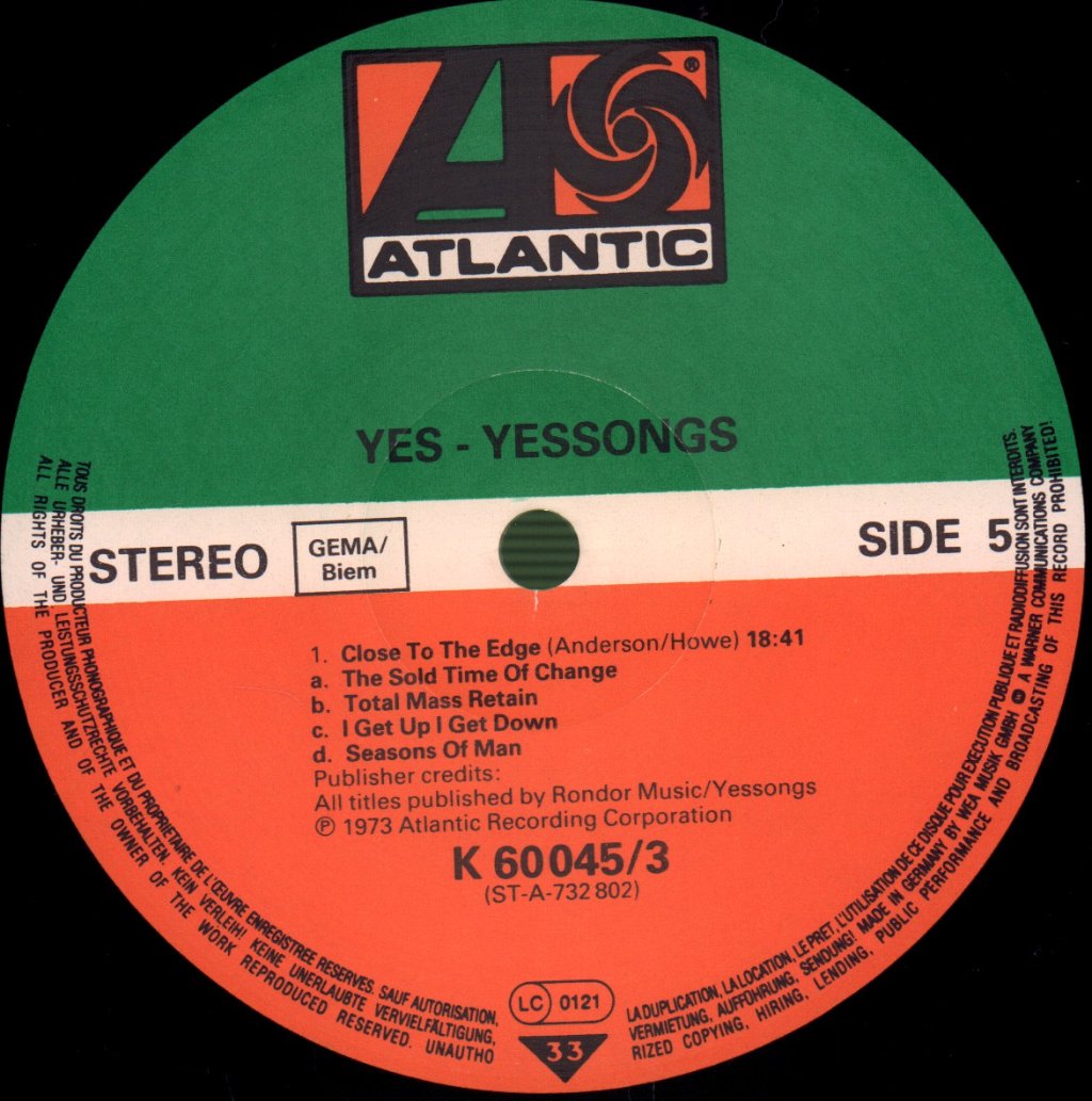 Yes - Yessongs - Triple Lp
