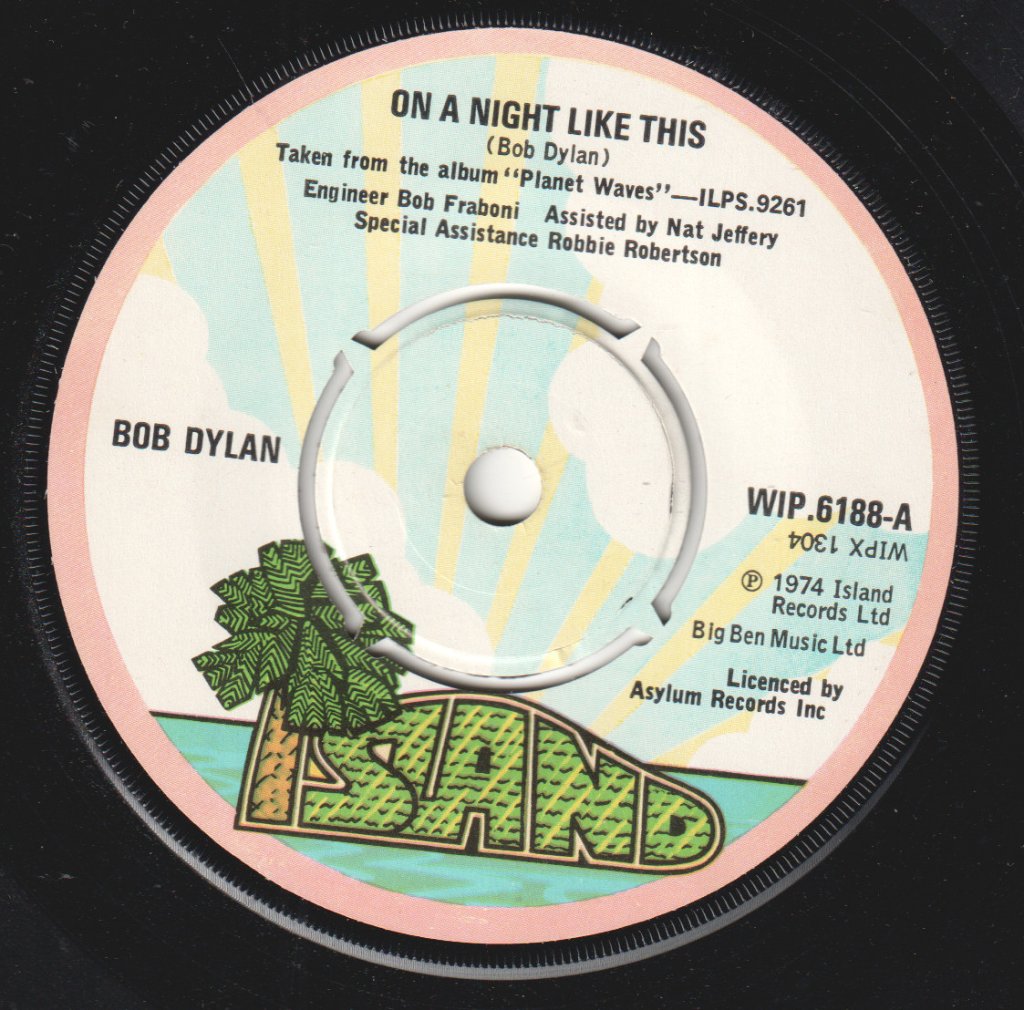 Bob Dylan - On A Night Like This - 7 Inch