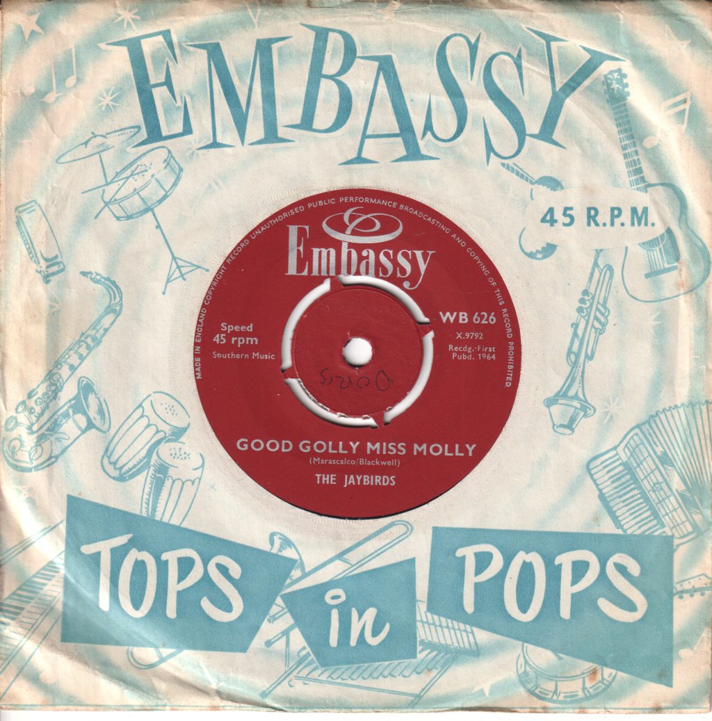 Jaybirds/Mike Redway And Les Carle - Good Golly Miss Molly/A World Without Love - 7 Inch