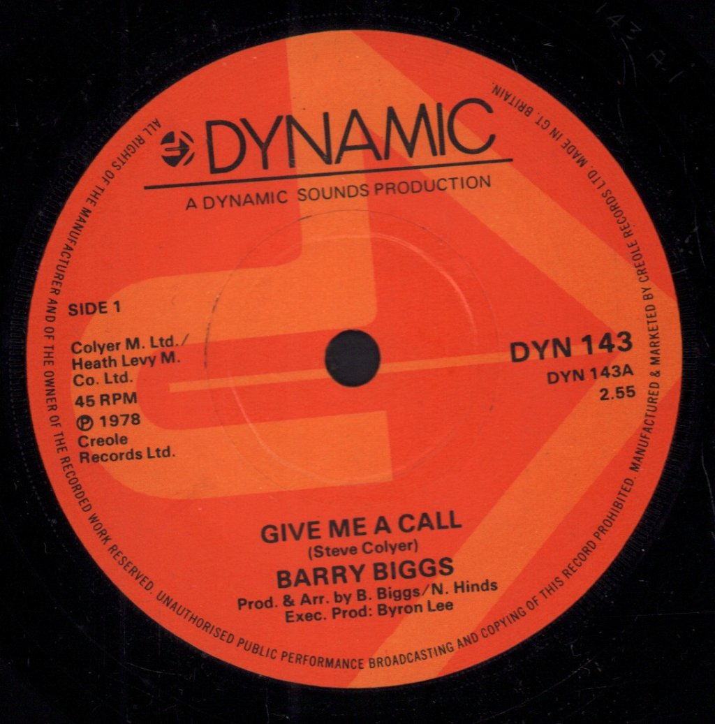 Barry Biggs - Give Me A Call - 7 Inch
