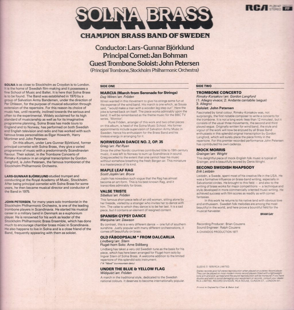 Solna Brass - Swedish Champions - Lp