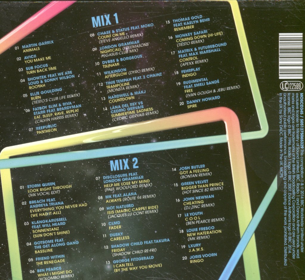 Danny Howard - BBC Radio 1's Dance Anthems - Double Cd