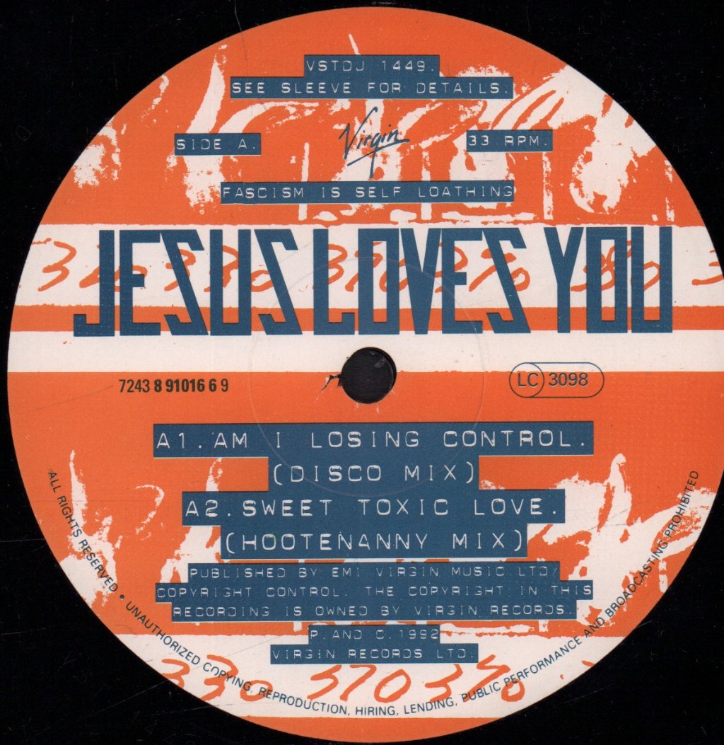 Jesus Loves You - Am I Losing Control - 12 Inch
