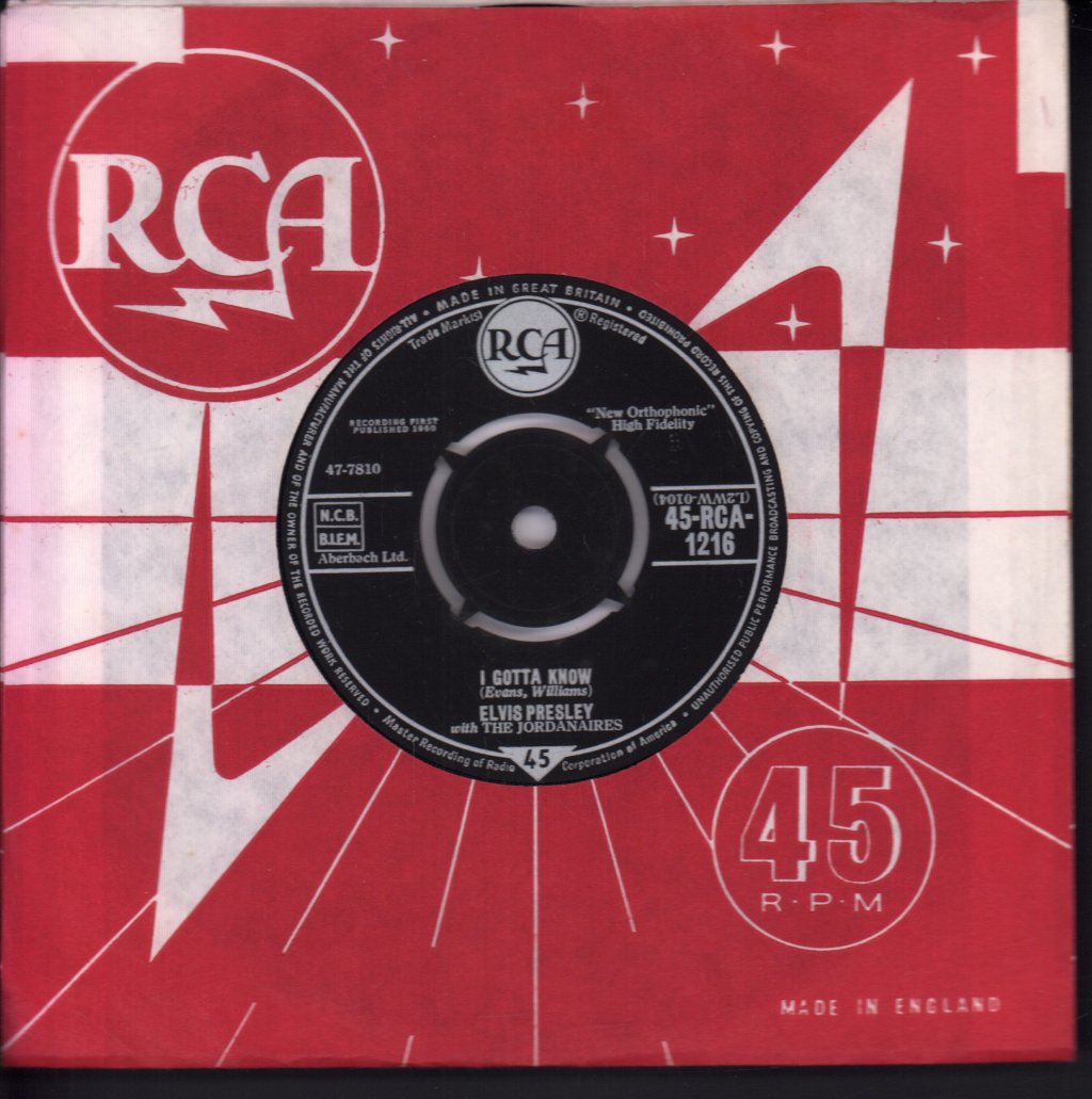 Elvis Presley - Are You Lonesome Tonight - 7 Inch