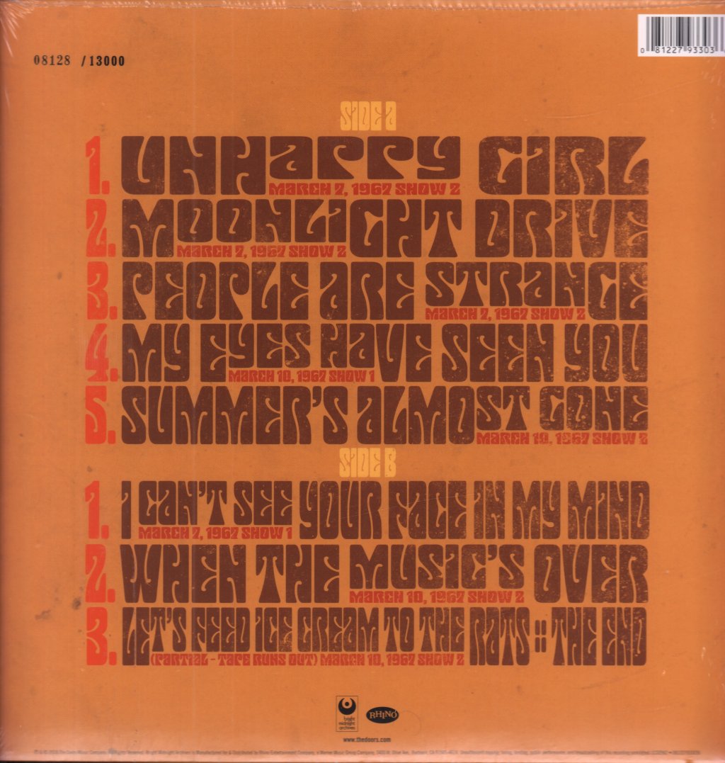 Doors - Let's Feed Ice Cream To The Rats: Live At The Matrix Part 2 - Mar. 7 & 10, 1967 - Lp