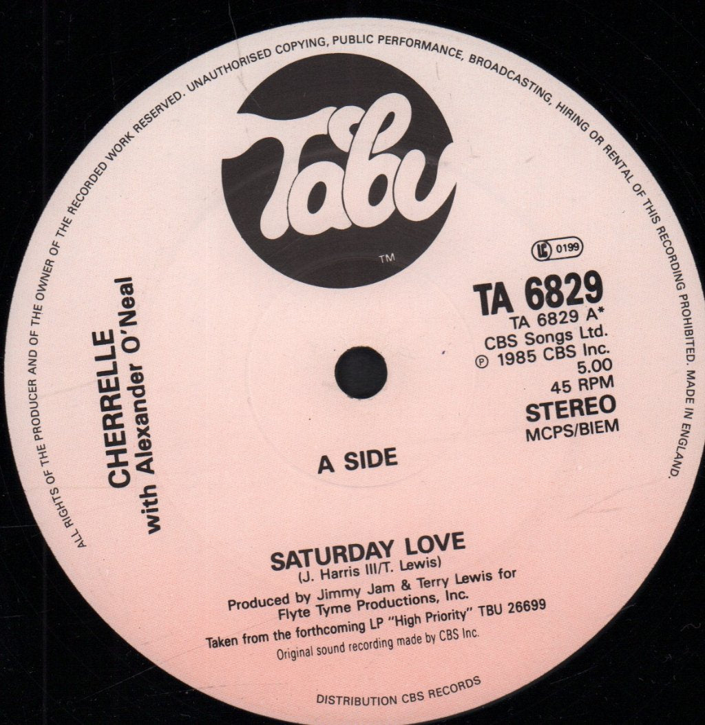 Cherrelle With Alexander O'neal - Saturday Love - 12 Inch