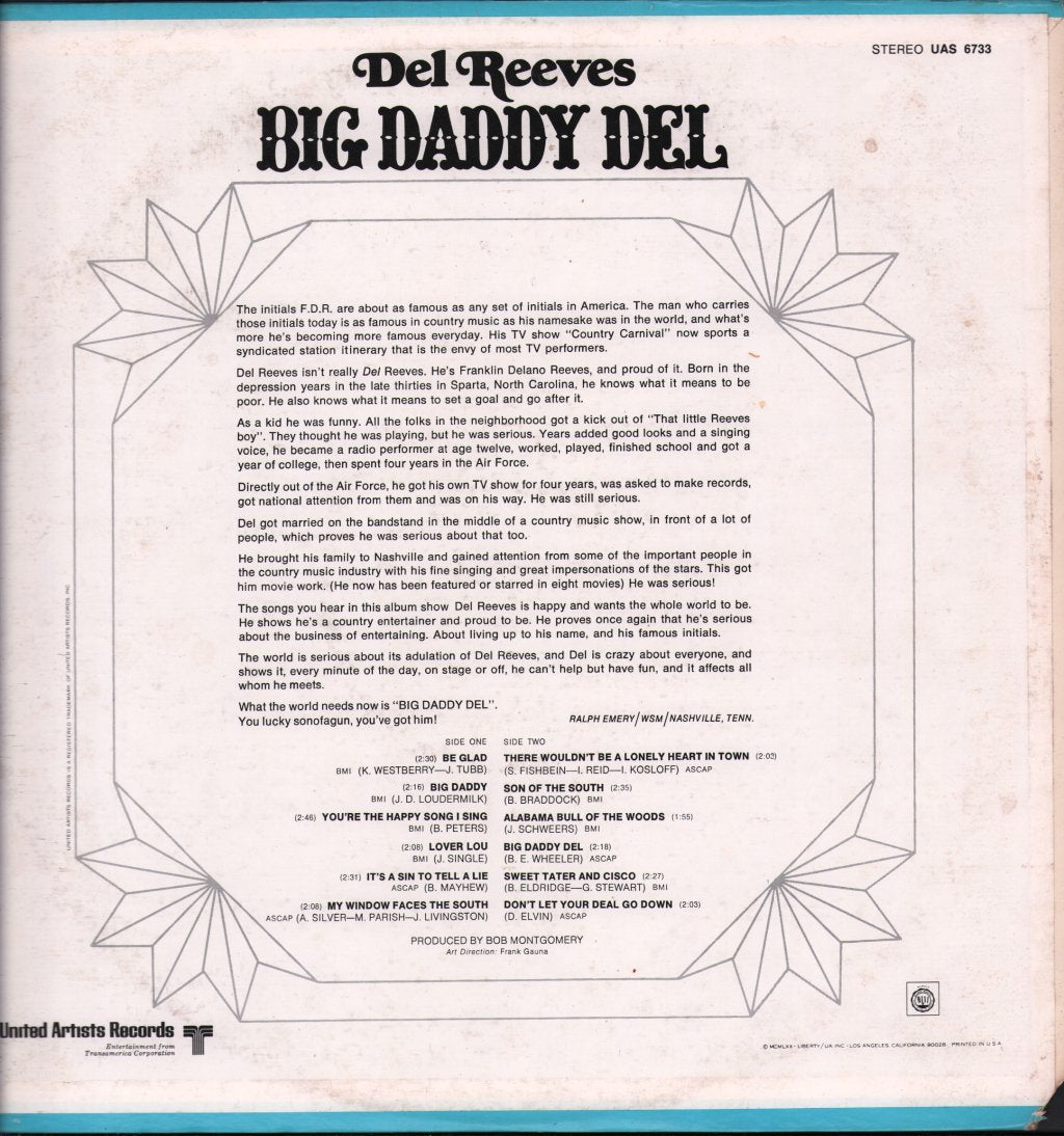Del Reeves - Big Daddy Del - Lp