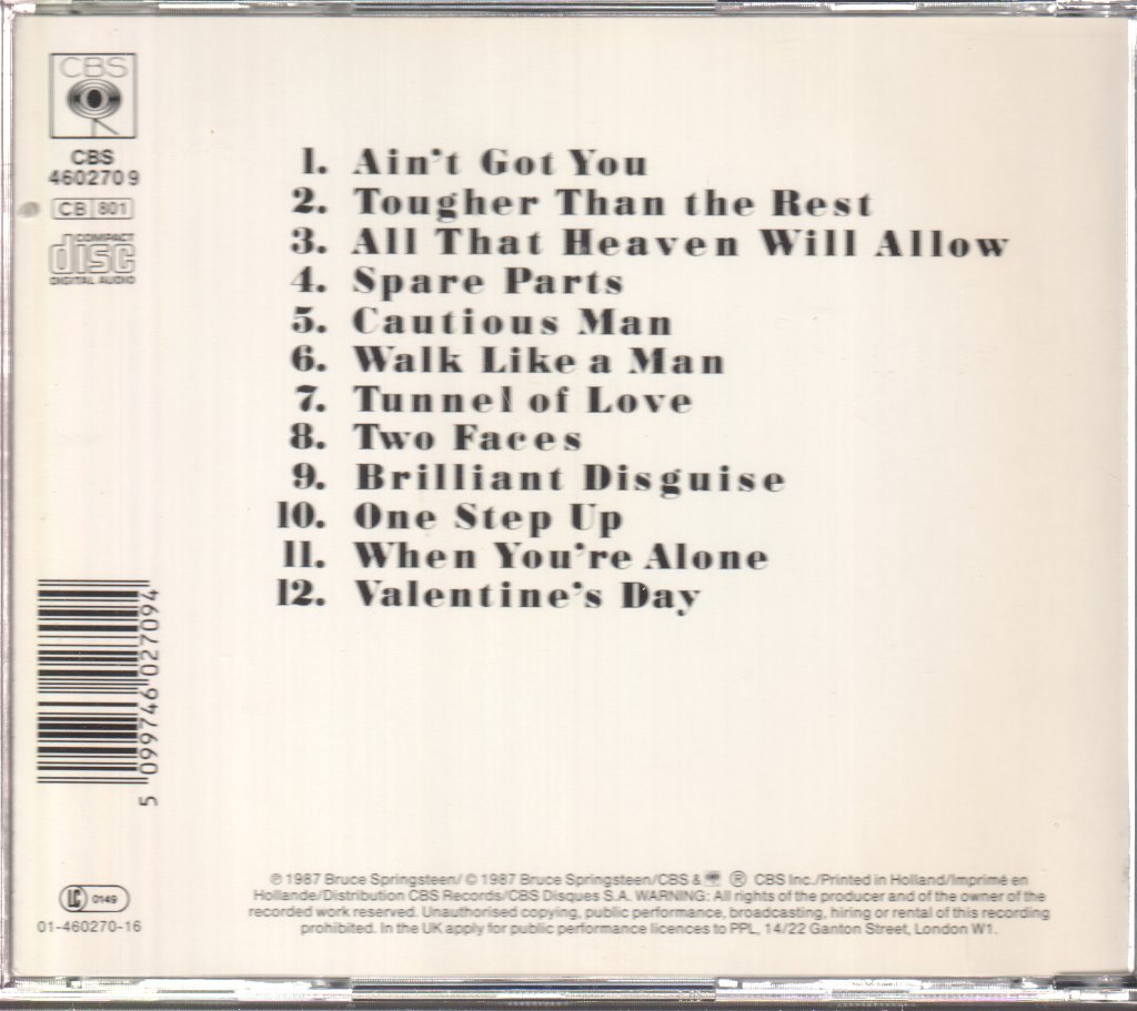 Bruce Springsteen - Tunnel Of Love - Cd