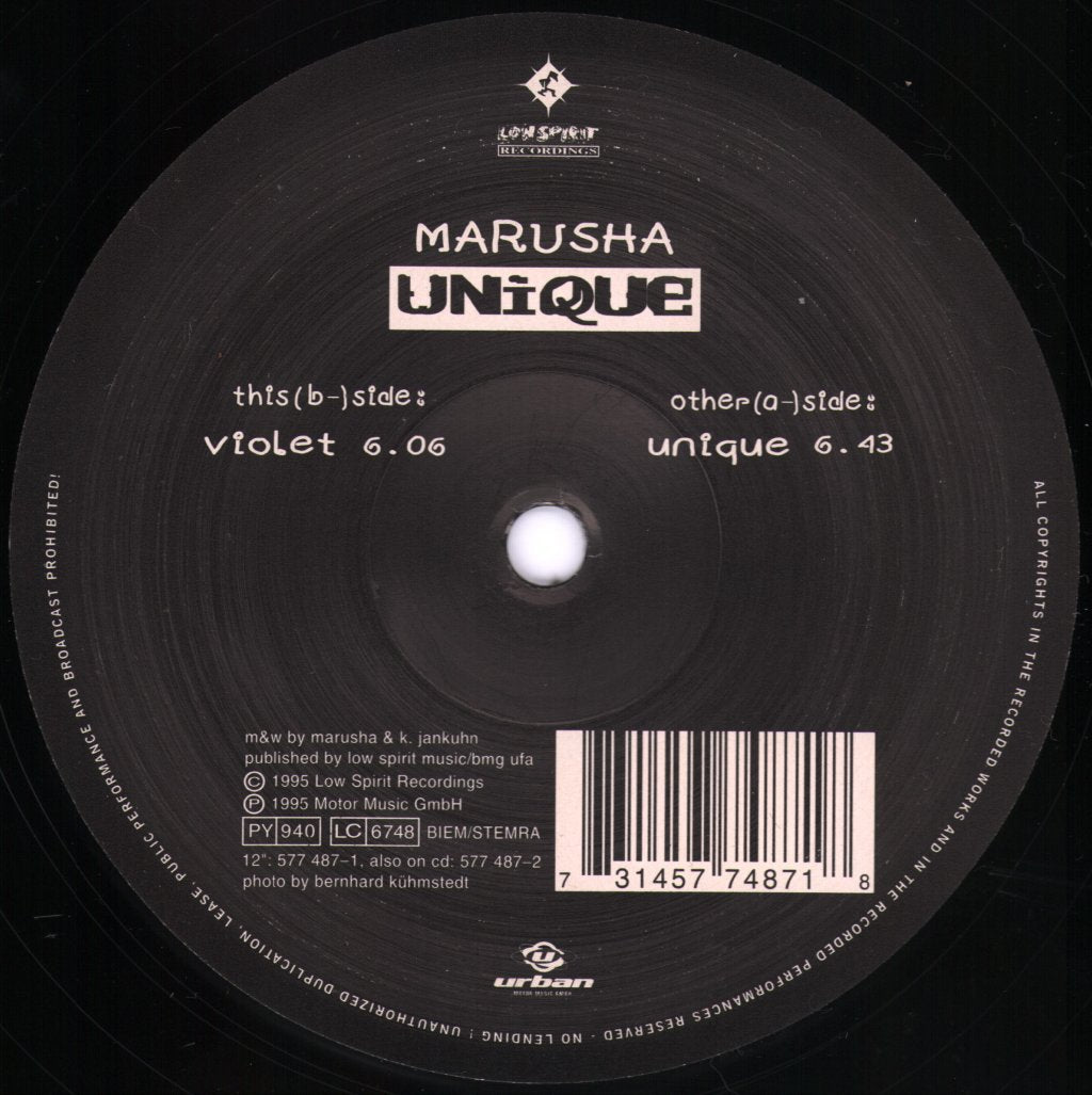 Marusha - Unique - 12 Inch
