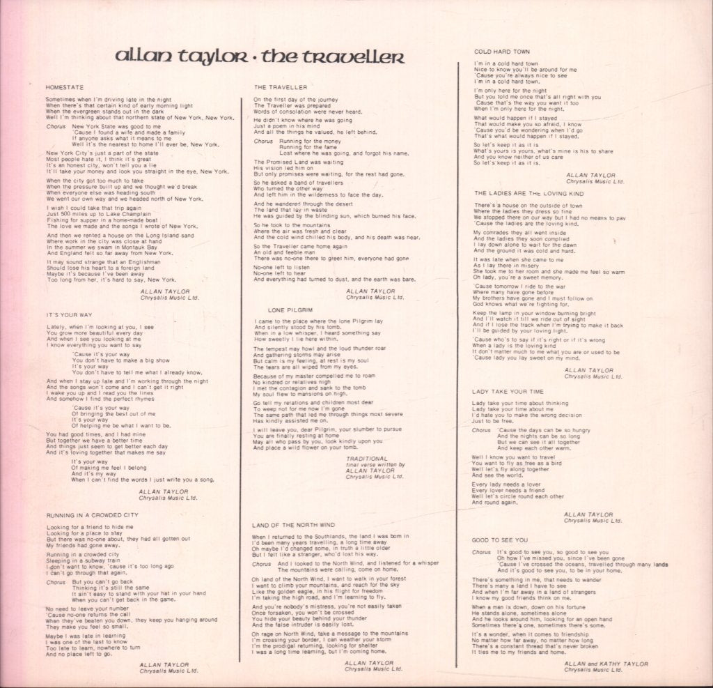Allan Taylor - Traveller - Lp