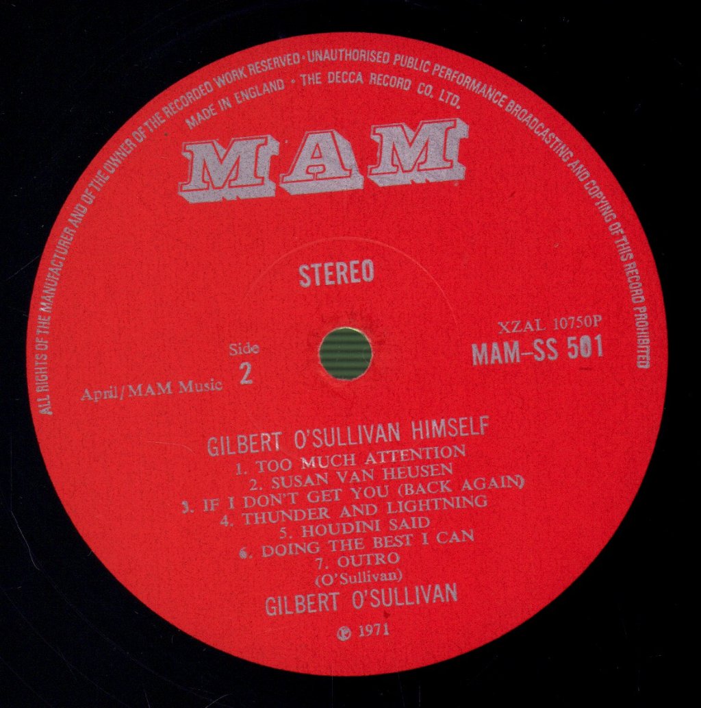Gilbert O'Sullivan - Himself - Lp