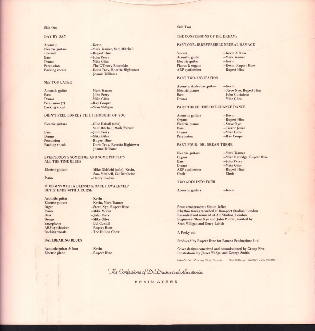 Kevin Ayers - Confessions Of Dr Dream - Lp
