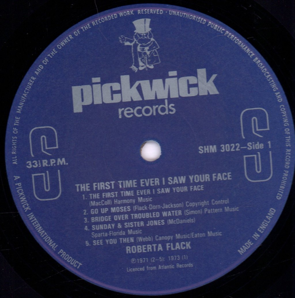 Roberta Flack - First Time I Ever Saw Your Face - Lp