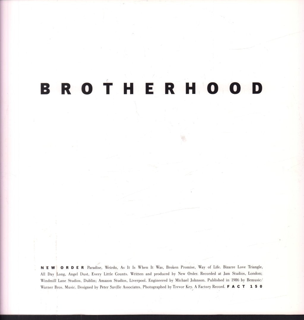 New Order - Brotherhood - Lp