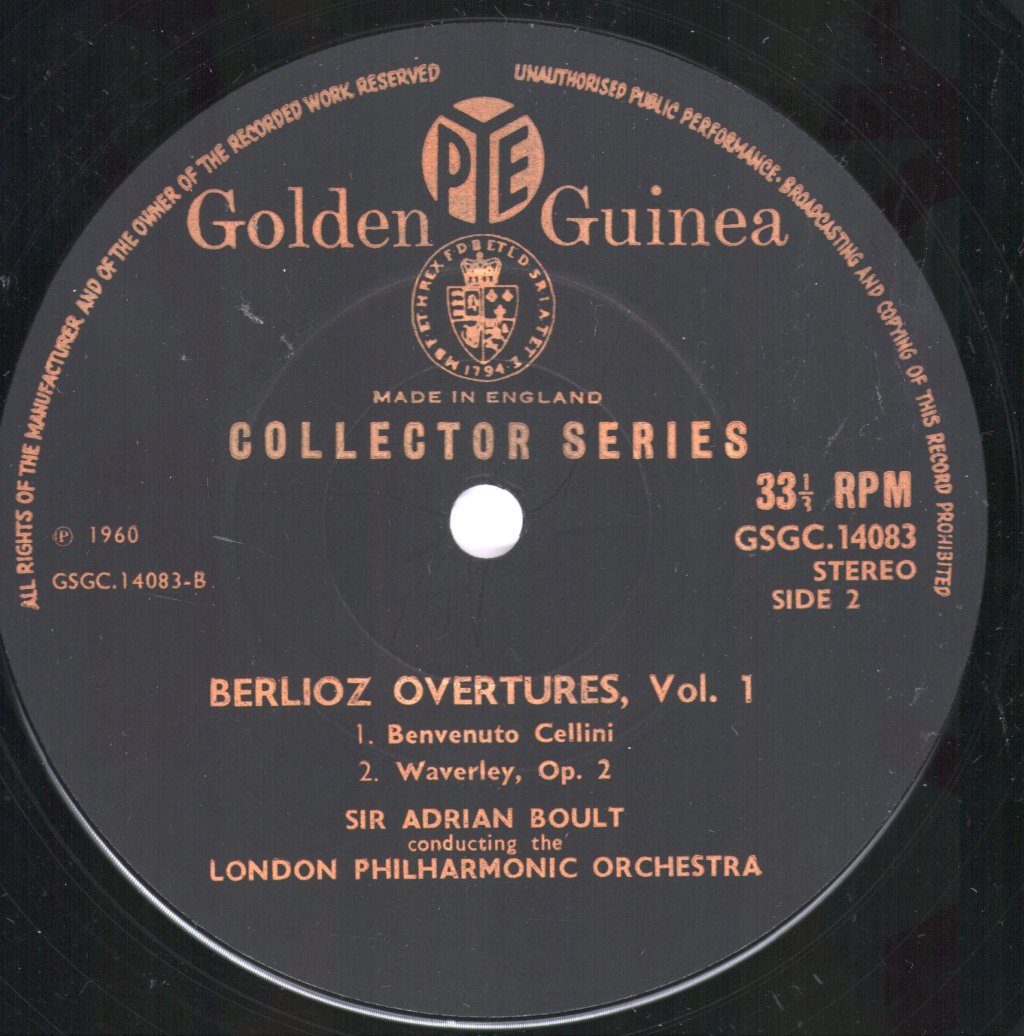 Sir Adrian Boult / London Philharmonic Orchestra - Berlioz Overtures, Vol. 1 - Lp