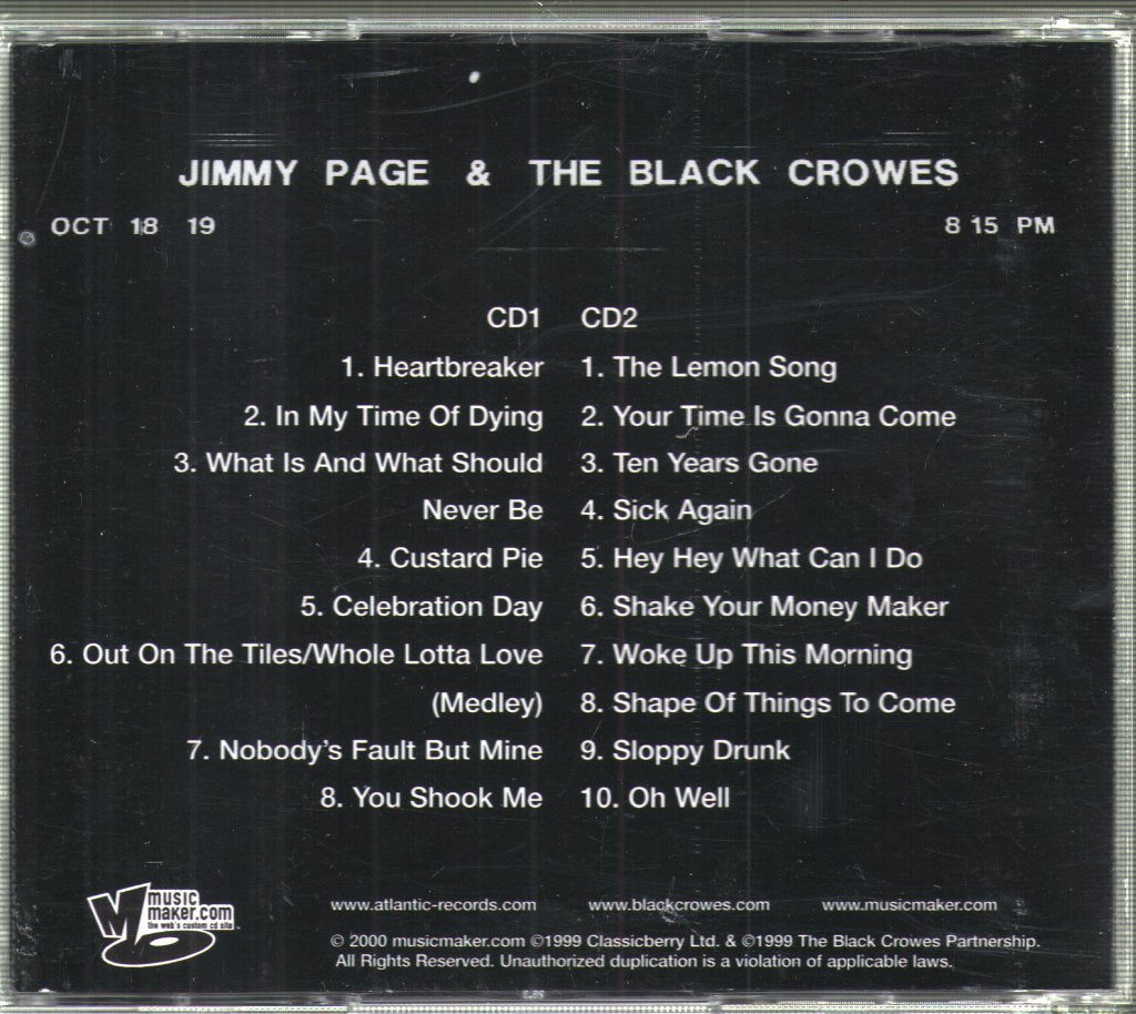 Black Crowes - Live At The Greek - Excess All Areas - Double Cd