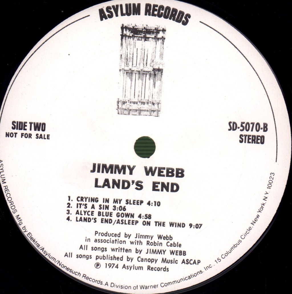 Jimmy Webb - Land's End - Lp