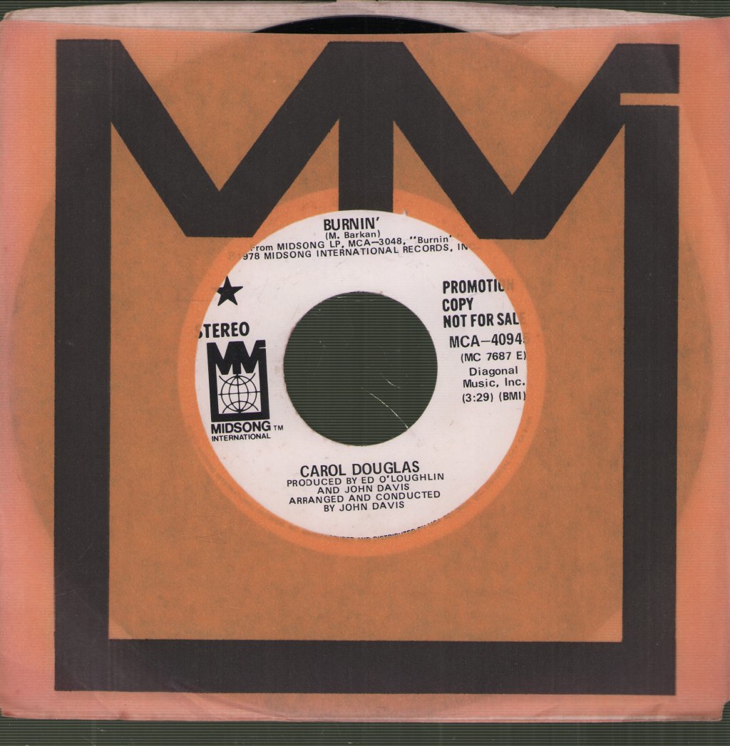 Carol Douglas - Burnin' - 7 Inch