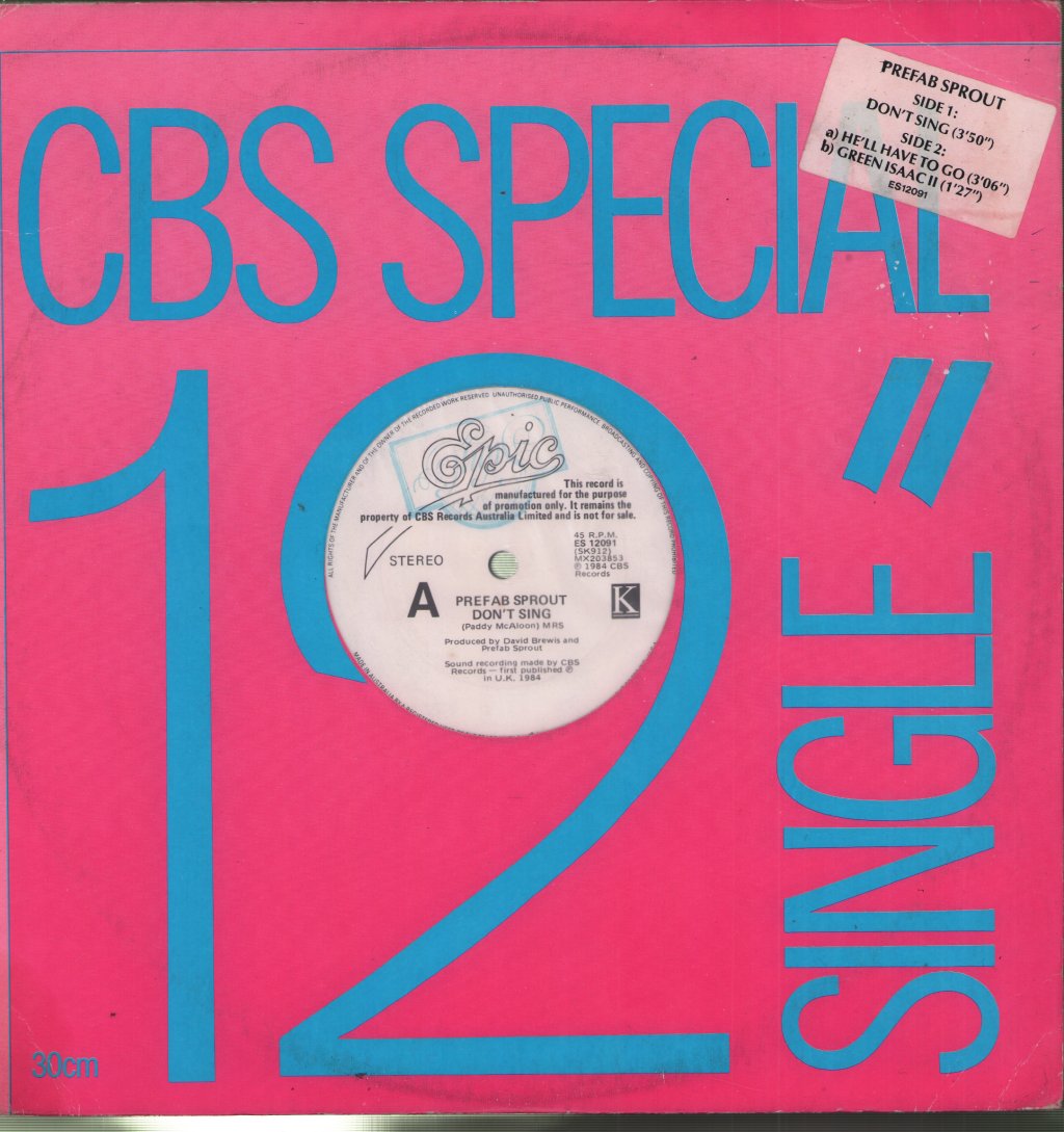 Prefab Sprout - Don't Sing - 12 Inch