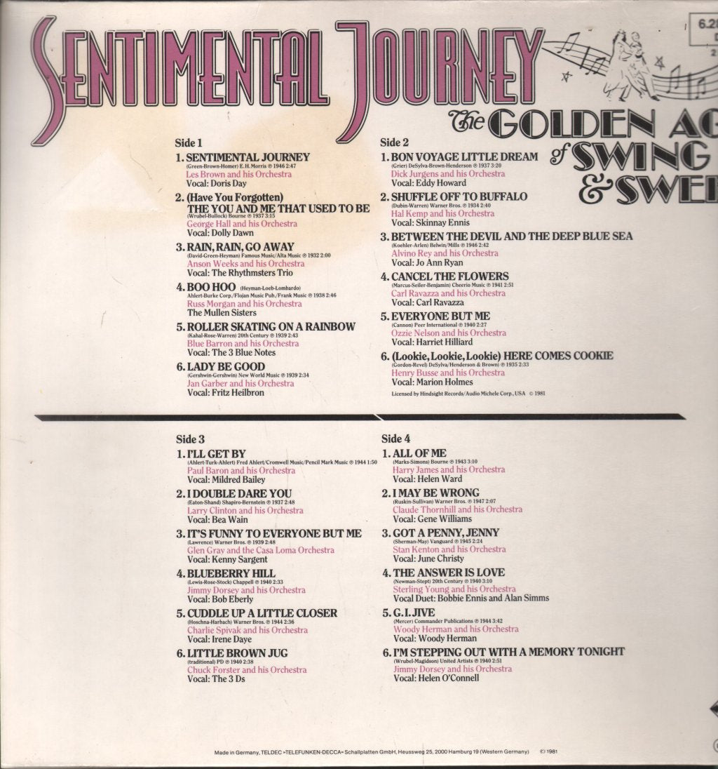 Various Artists - Sentimental Journey - Double Lp