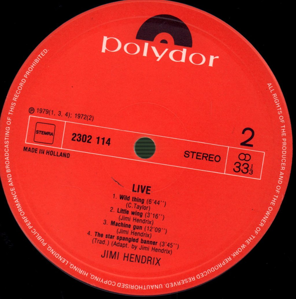 Jimi Hendrix Experience - Live - Lp