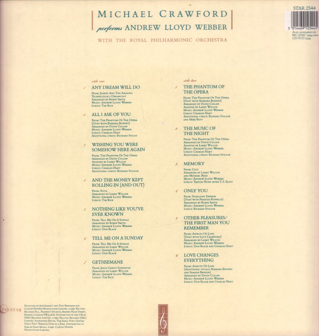 Michael Crawford - Performs Andrew Lloyd Webber - Lp