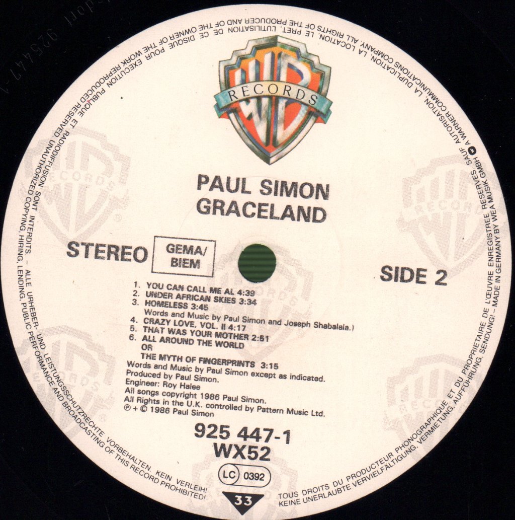 Paul Simon - Graceland - Lp