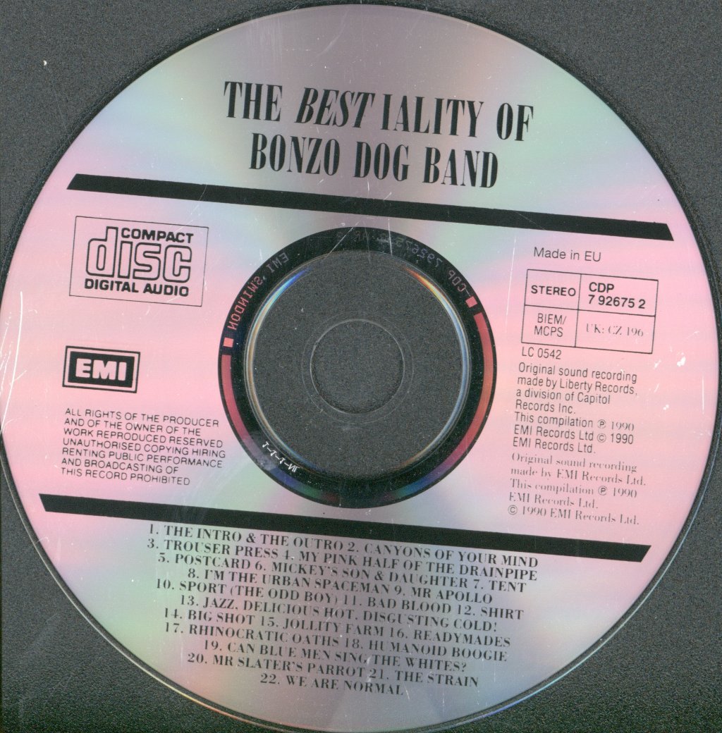 Bonzo Dog Band - Bestiality Of - Cd
