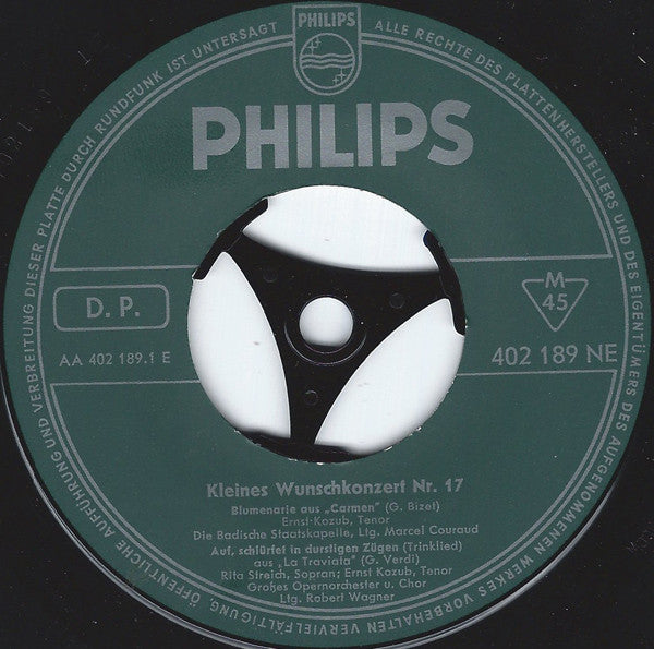 Various Artists - Kleines Wunschkonzert Nr. 17 - 7 Inch