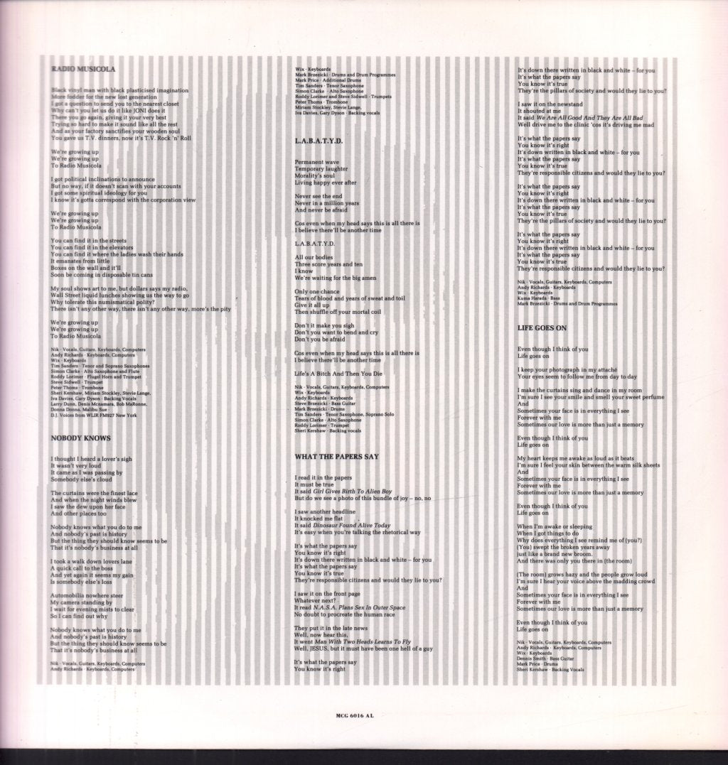 Nik Kershaw - Radio Musicola - Lp