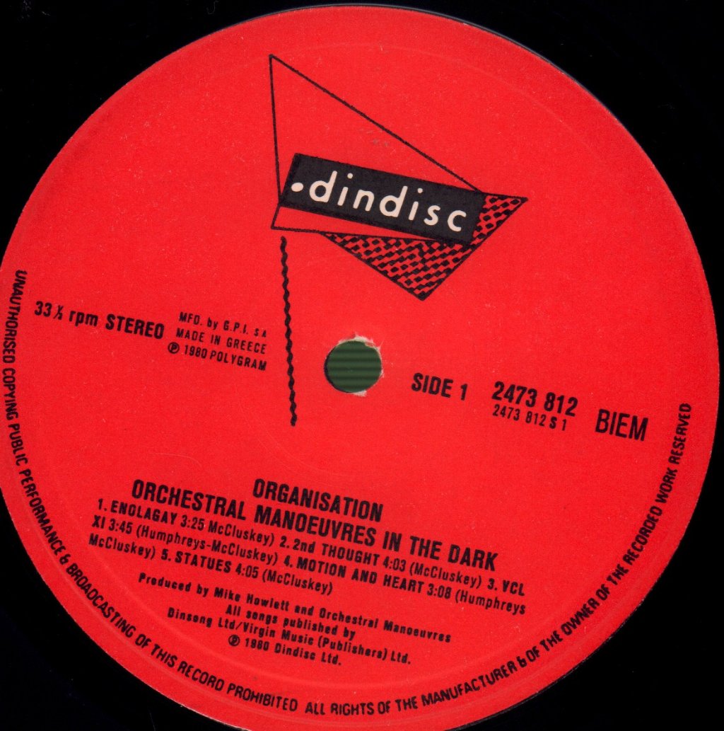 Orchestral Manoeuvres In The Dark - Organisation - Lp